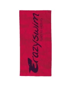 SERVIETTE - CRAZY SPORT TOWEL - CLAWS FRAMBOISE